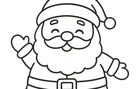 merry christmas santa drawing