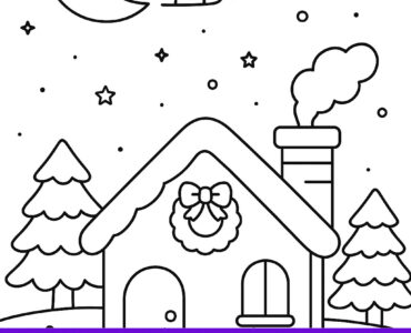 printable magical winter night