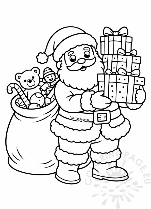santa claus with gifts