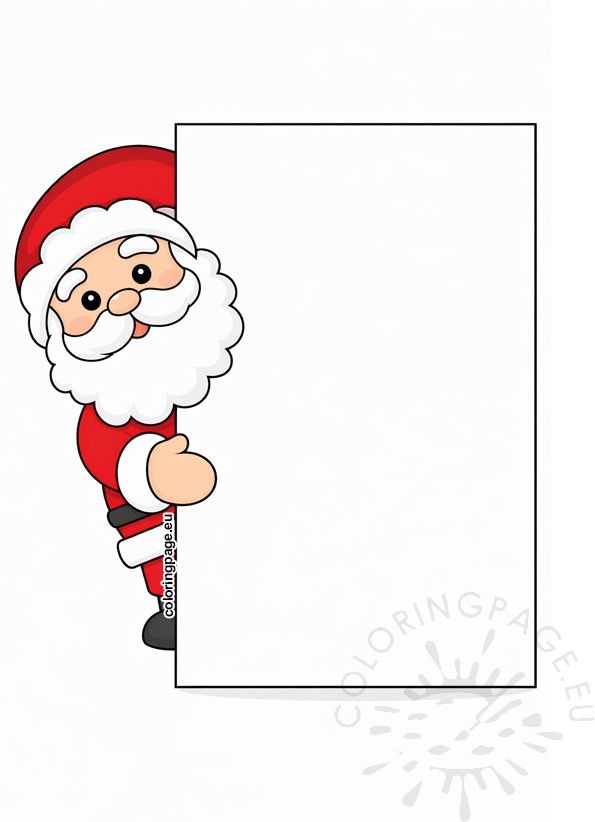 santa holding a sign