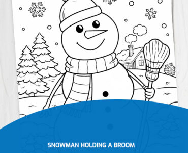 snowman with broom
