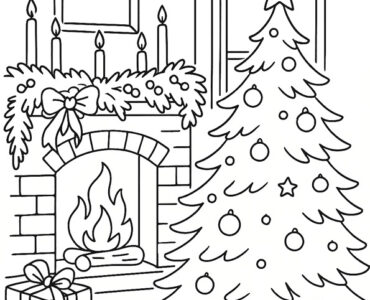 warm christmas scene