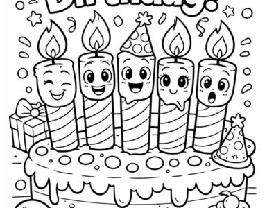 cartoo birthday candles