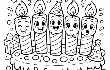 cartoo birthday candles