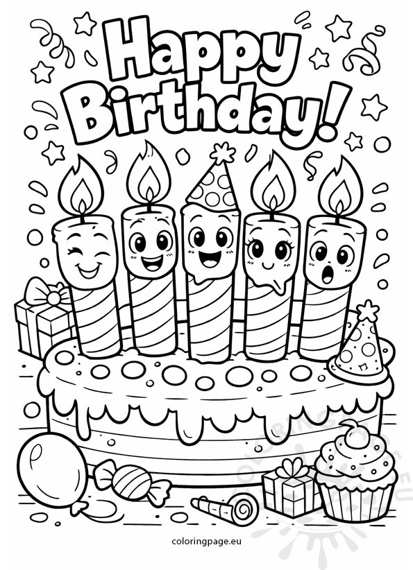 cartoo birthday candles