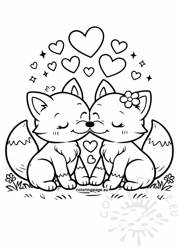 Fox couple Valentine 3 fox couple valentine