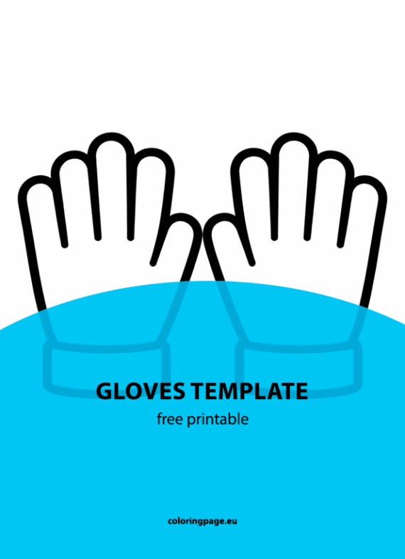 Gloves template | Coloring Page