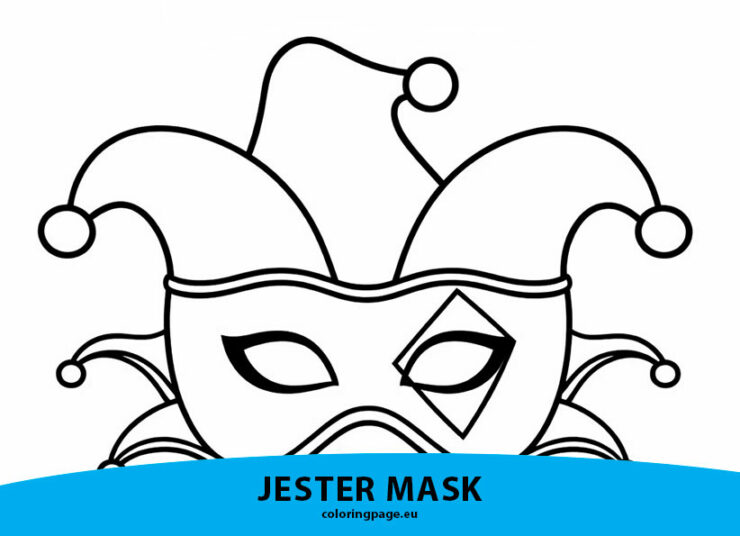 Jester mask | Coloring Page