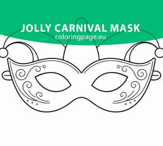 Jolly Carnival Mask to Color 1 jolly carnival mask