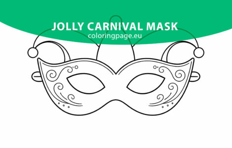 Jolly Carnival Mask to Color 4 jolly carnival mask