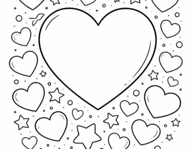 Love Heart Doodle Outline 4 love heart doodle outline