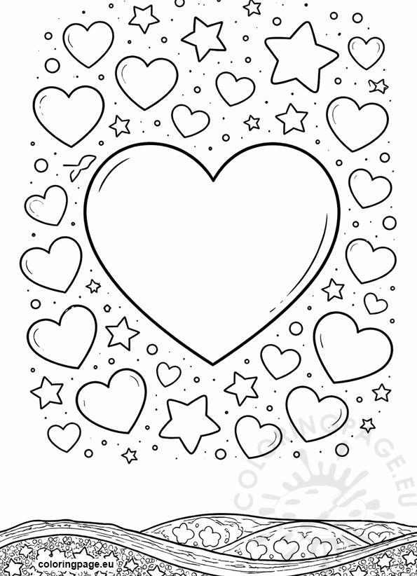 Love Heart Doodle Outline 3 love heart doodle outline