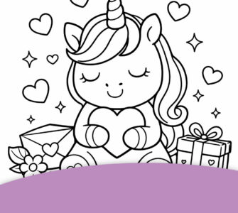 Printable Valentine unicorn 1 valentine unicorn simple