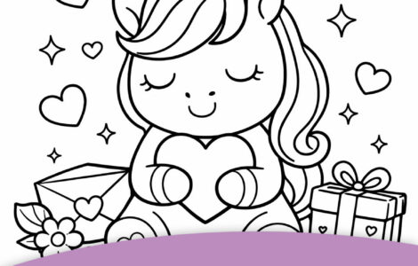 valentine unicorn simple