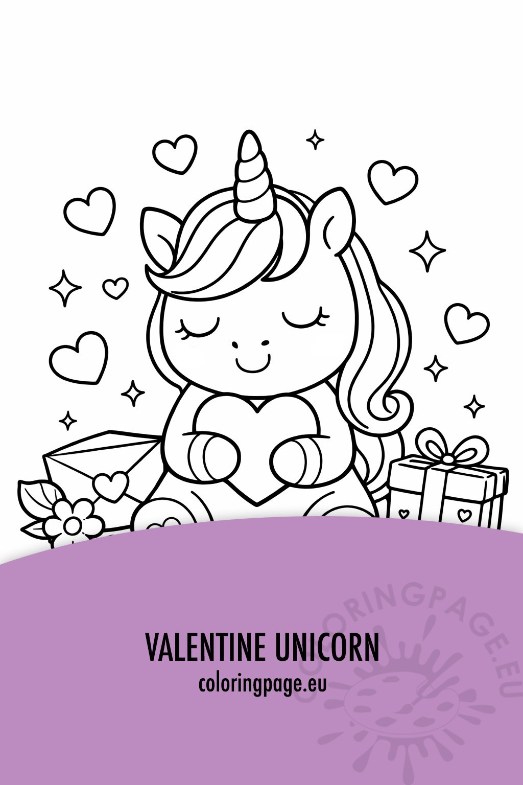 valentine unicorn simple