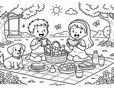 a picnic scene