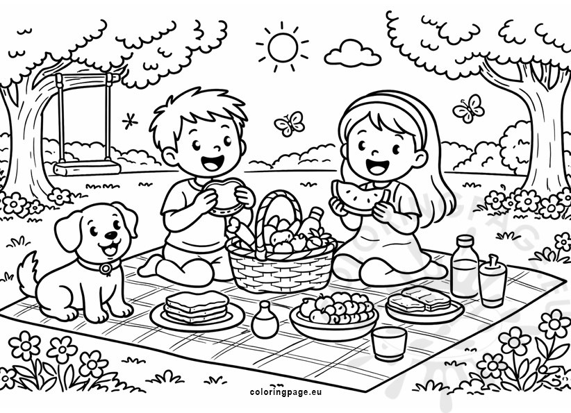 a picnic scene
