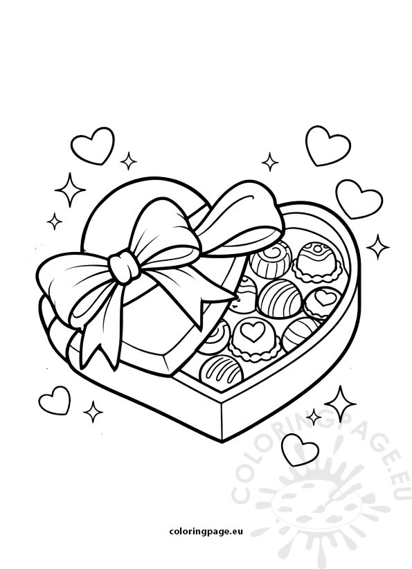 Chocolate box 3 Chocolate box coloring page