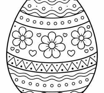 Decorated Easter egg outline 1 decorated easter egg outline