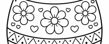 decorated easter egg outline