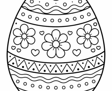 decorated easter egg outline