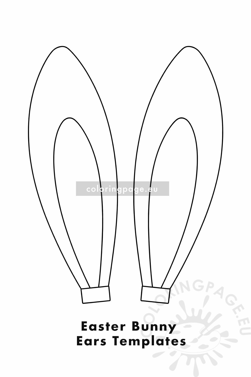 Easter Bunny Ears Templates – Free Printable Bunny Ears 3 Easter Bunny Ears Templates printable black and white