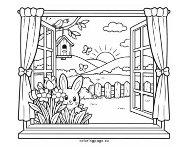 easter window scene