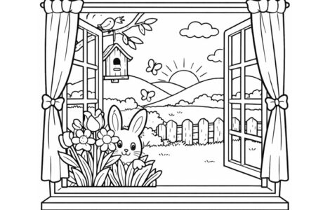 Easter window scene 4 easter window scene