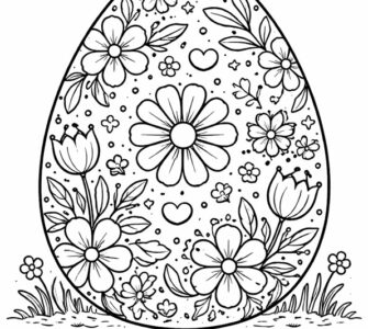 Giant Easter Egg with Floral Patterns 1 giant easter egg floral patterns