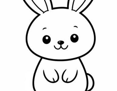 Sweet Easter Bunny to Color – Free Printable 4 sweet easter bunny
