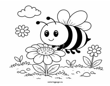 a bee collecting nectar