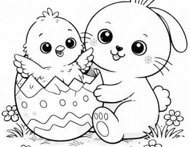 bunny with a broken egg