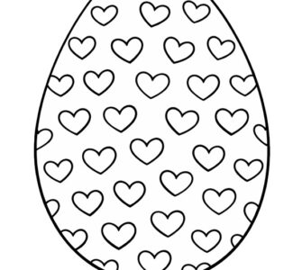 Cute Heart Pattern Easter Egg 1 cute heart pattern easter egg