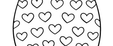 cute heart pattern easter egg