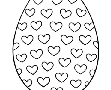 cute heart pattern easter egg