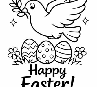 Dove Easter coloring page 1 dove easter printable