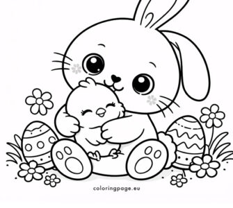 Easter Bunny and Chick 7 easter bunny and chick