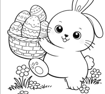 easter bunny brings eggs