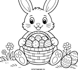 easter bunny with a basket