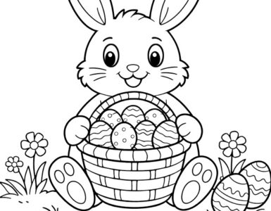 easter bunny with a basket