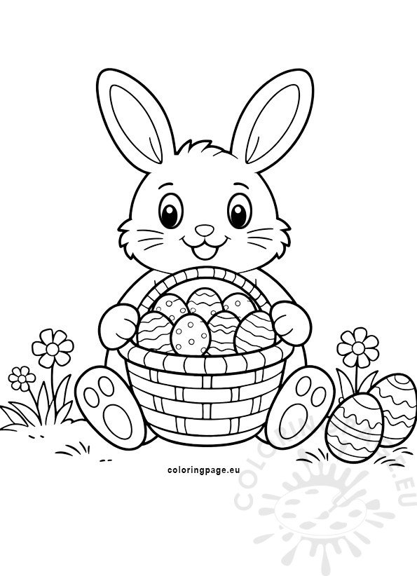 easter bunny with a basket