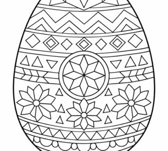 geometric easter egg to color