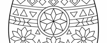 geometric easter egg to color