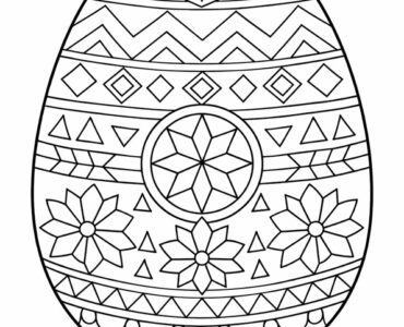 geometric easter egg to color