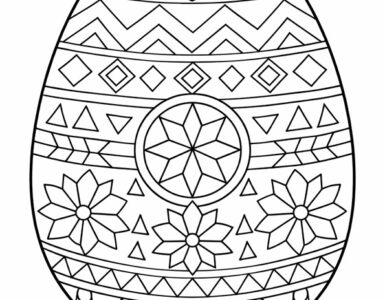geometric easter egg to color
