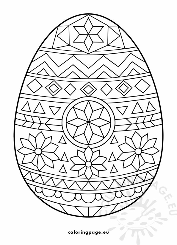 geometric easter egg to color