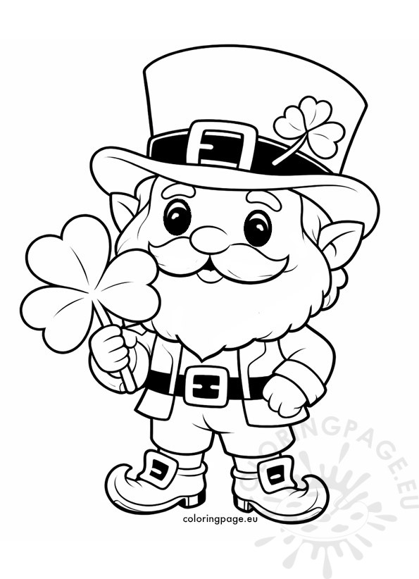 leprechaun with a shamrock