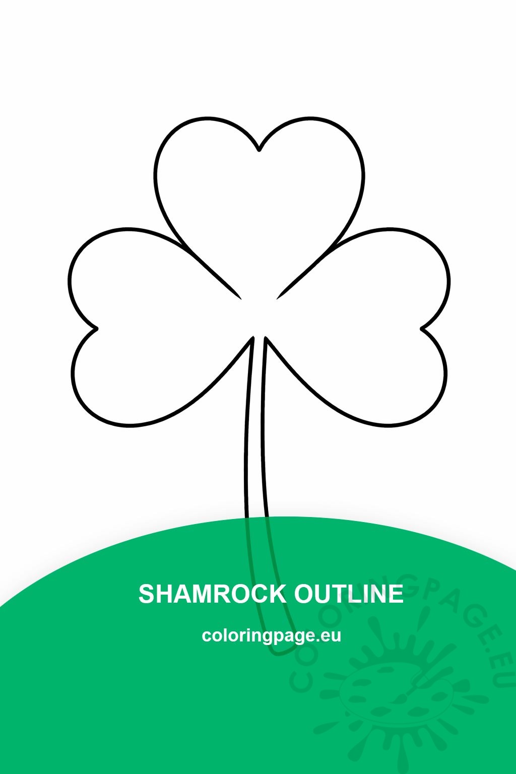 shamrock outline printable