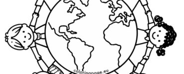 children circle earth drawing