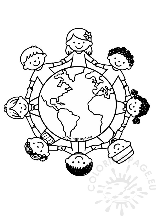 Children circle earth drawing 3 children circle earth drawing
